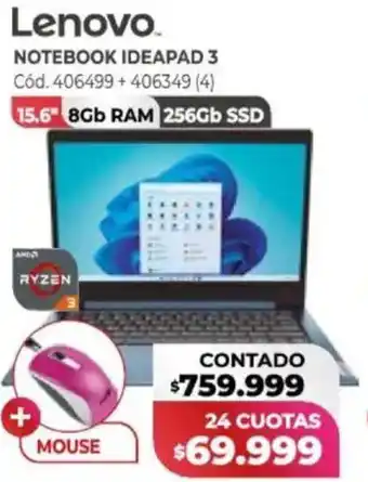 Naldo Lombardi Lenovo notebook ideapad 3 oferta