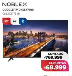 Naldo Lombardi Noblex google tv DK55X7500 55" oferta