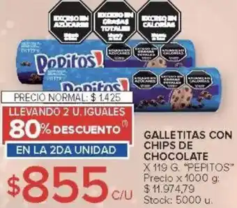 Carrefour Pepitos galletitas con chips de chocolate oferta