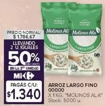 Carrefour Molinos ala arroz largo fino 00000 oferta