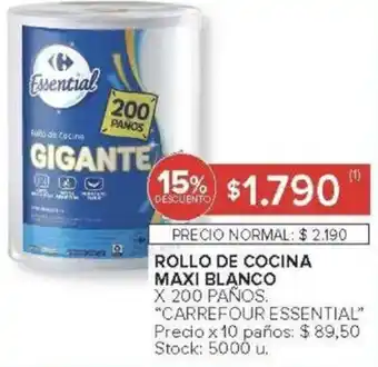 Carrefour Carrefour essential rollo de cocina maxi blanco oferta