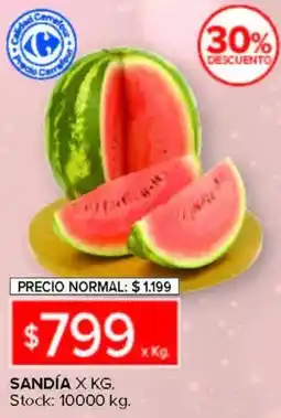 Carrefour Sandía oferta
