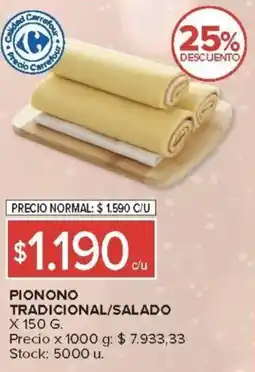 Carrefour Pionono tradicional/salado oferta