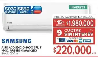 Carrefour SAMSUNG Aire acondicionado split oferta