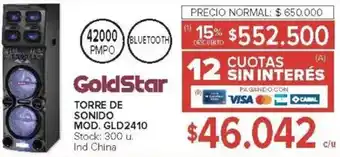 Carrefour Goldstar torre de sonido oferta