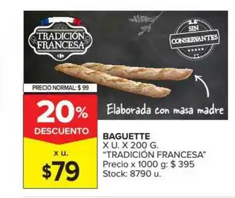 Carrefour Baguette x u. x 200 g. Tradicion Francesa oferta