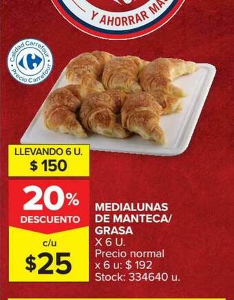 Carrefour Medialunas De Manteca Grasa x 6 U. oferta