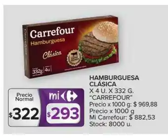 Carrefour Hamburguesa Clásica oferta