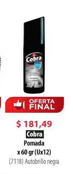 Parodi Cobra Pomada x 60gr (Ux12) oferta