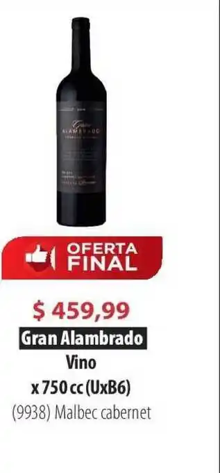Parodi Gran Alambrado Vino x 750cc (UxB6) oferta