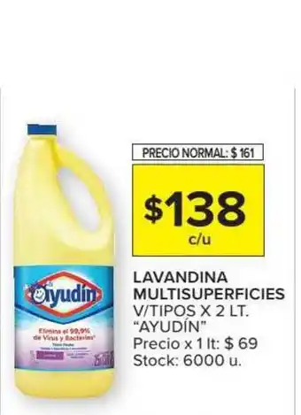 Carrefour Lavandina Multisuperficies V/Tipos x 2 Lt. "Ayudin" oferta