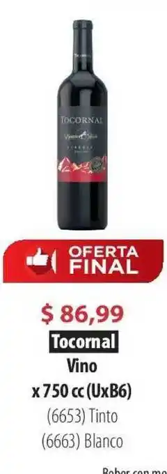 Parodi Tocornal Vino x 750cc (UxB6) oferta