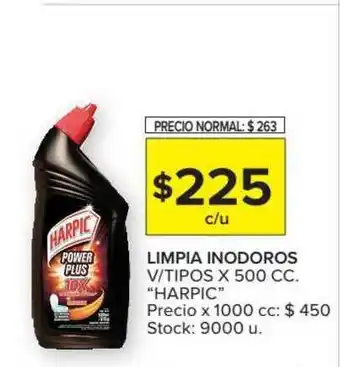 Carrefour Limpia Inodoros V/Tipos x 500 cc. "Harpic" oferta