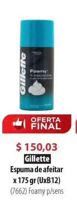 Parodi Gillette Espuma de afeitar x 175gr (UxB12) oferta