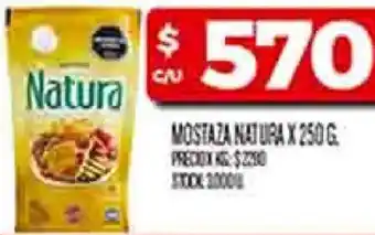 Supermercados DIA Natura mostaza oferta