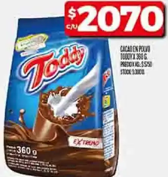 Supermercados DIA Toddy cacao en polvo oferta