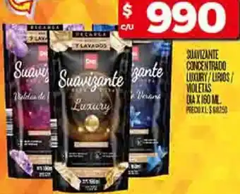 Supermercados DIA Suavizante concentrado luxury/lipios/ woletas dia oferta