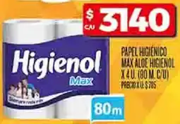 Supermercados DIA Papel higienico max aloe higienol oferta