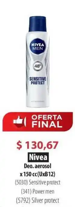 Parodi Nivea Deo. Aerosol X 150 Cc (uxb12) oferta