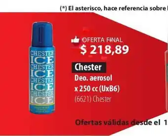 Parodi Chester Deo. Aerosol X 250 Cc (uxb6) oferta