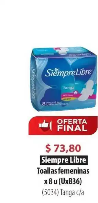 Parodi Siempre Libre Toallas Femeninas X 8 U (uxb36) oferta