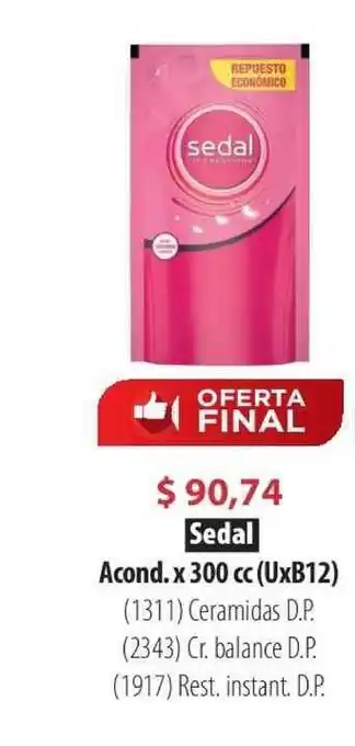 Parodi Sedal Acond. X 300 Cc (uxb12) oferta