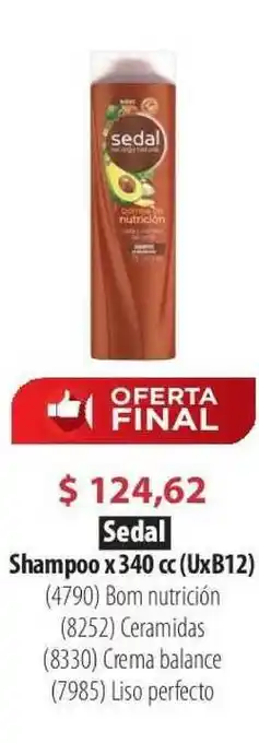 Parodi Sedal Shampoo X 340 Cc (uxb12) oferta