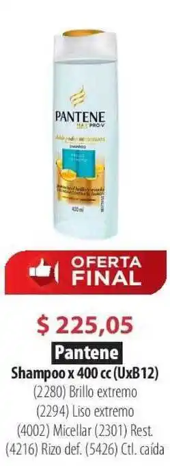 Parodi Pantene Shampoo X 400 Cc (uxb12) oferta