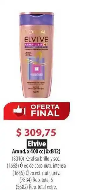 Parodi Elvive Acond. X 400 Cc (uxb12) oferta