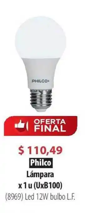 Parodi Philco Lámpara X 1 U (uxb100) (8969) Led 12w Bulbo L.f. oferta