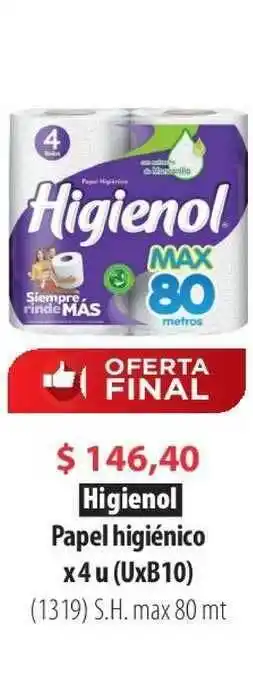 Parodi Higienol Papel Higiénico X 4 U (uxb10) oferta