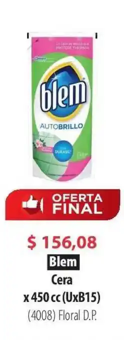 Parodi Blem Cera X 450 Cc (uxb15) oferta