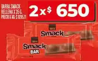 Supermercados DIA Barra smack rellena oferta