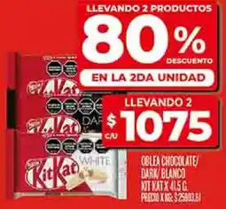 Supermercados DIA Oblea chocolate dark blanco kit kat oferta