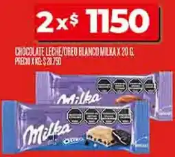 Supermercados DIA Chocolate leche/oreo blanco milka oferta