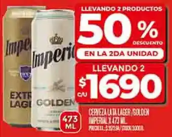 Supermercados DIA Cerveza lata lager/golden imperial oferta