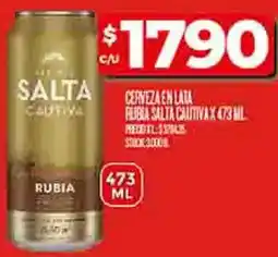 Supermercados DIA Cerveza en lata rubia salta oferta