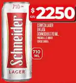 Supermercados DIA Cerveza lager en lata schneider oferta