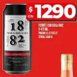 Supermercados DIA Fernet con cola 1882 oferta