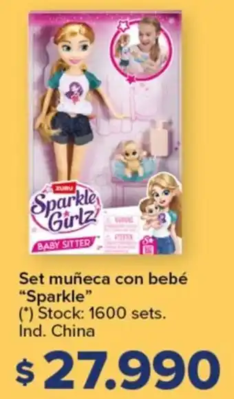 Carrefour Sparkle set muñeca con bebé oferta