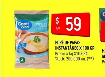 Changomas Puré de papas instantáneo x 100 gr oferta