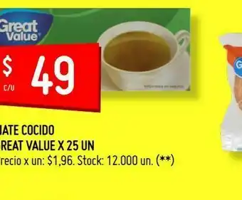 Changomas Mate cocido great value x 25 un oferta