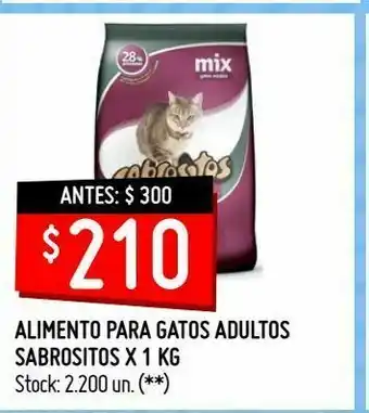 Alimento para gatos adultos sabrositos x 1 kg