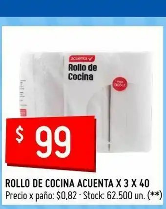 Changomas Rollo de cocina acuenta x 3 x 40 oferta