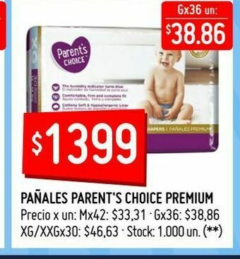 Changomas Pañales parent's choice premium oferta