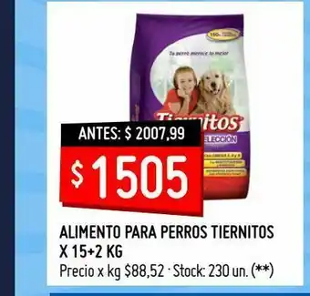 Changomas Alimento para perros tiernitos x 15+2 kg oferta