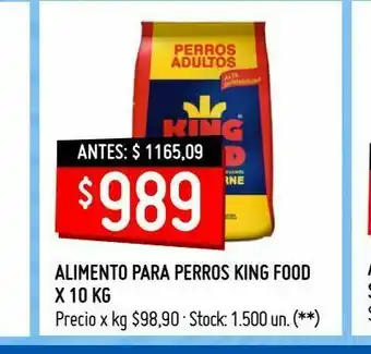 Changomas Alimento para perros king food x 10 kg oferta