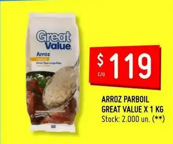 Walmart Arroz parboil great value x 1 kg oferta