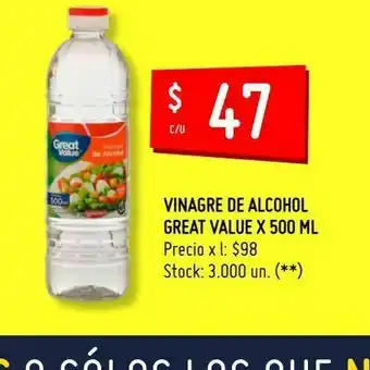 Walmart Vinagre de alcohol great value x 500 ml oferta