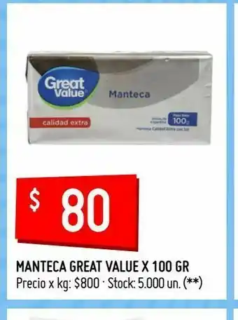 Walmart Manteca great value x 100 gr oferta